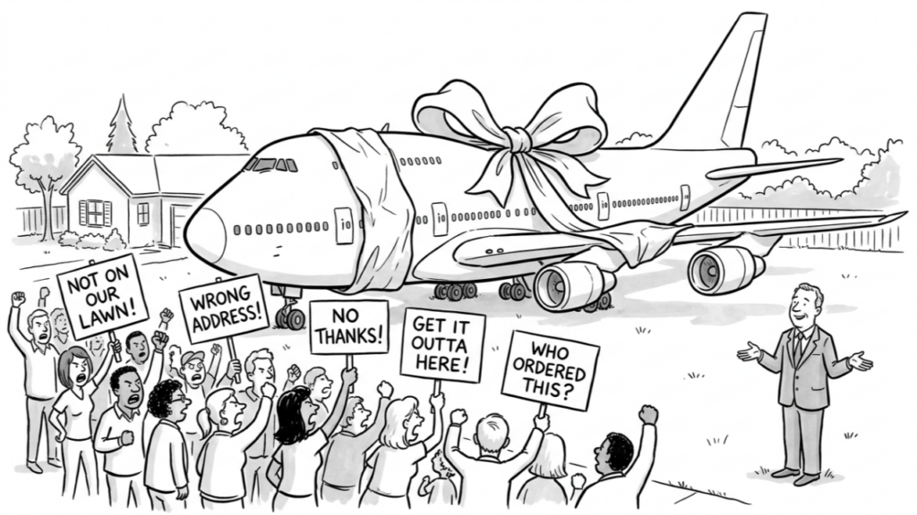 Qatar Gave America a Free Plane and People Are Furious. Qatar Gave the Clintons Millions and Nobody Cared