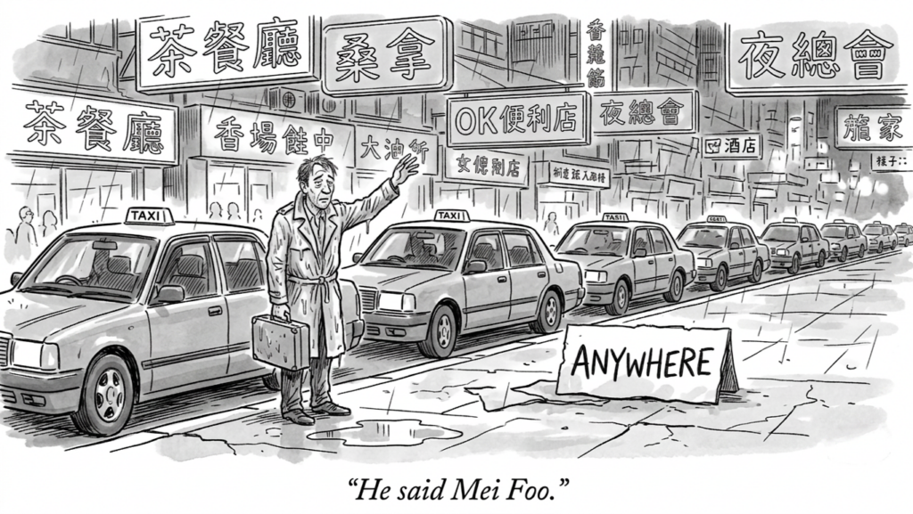 The Hong Kong Taxi: A Meditation on Rejection