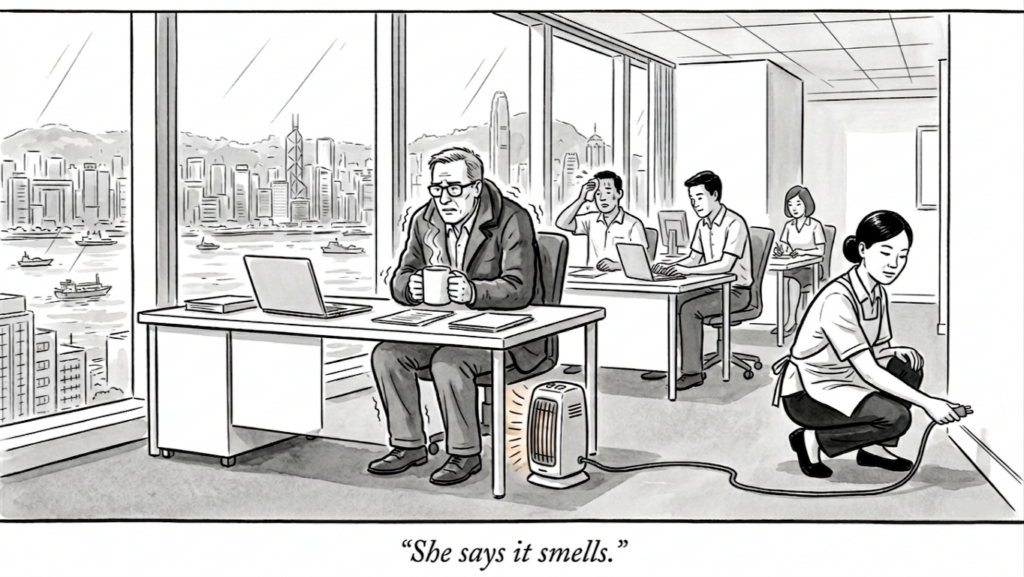 The Thermostat, the Cardigan, and the Quiet War for 24 Degrees