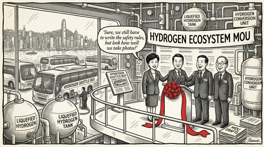Hong Kong’s Hydrogen Bet Just Got Nine Signatures. The Regulator Isn’t One of Them.
