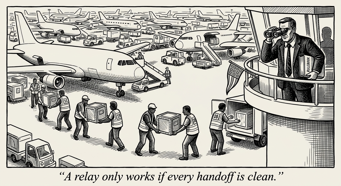 Hong Kong’s airport is becoming a relay station, and Washington is watching the relay