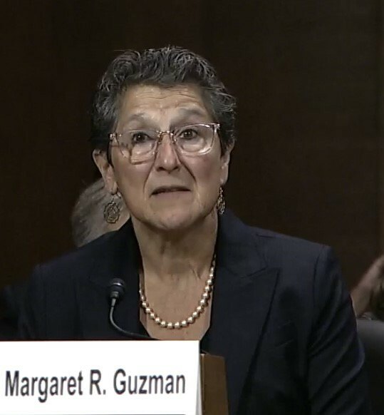 Judge Margaret R. Guzman at her 2022 Senate Judiciary Committee hearing